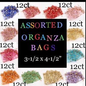 Organza Bags~ Assorted 3-1/2 c 4-1/2 X ~ 10ct 🌳🆕🌳